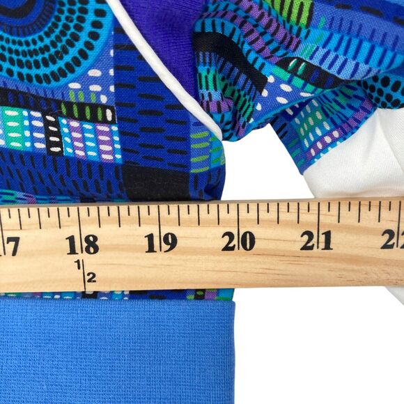 Vintage Marguerite Rubel Jacket Womens Small Blue White Patch Cotton GrandmaCore - Picture 15 of 16